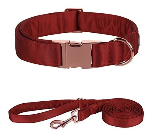 Lionet Paws Silk Dog Collar And Leash Set, Adjustable Jvkrq