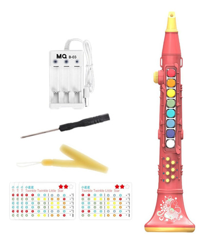 / Juguete De Saxofón Con Carga Usb Con Luz Y Sonido,