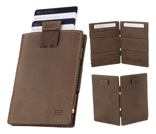 Garzini Magic Wallet Con Pull-tab, Cartera Minimalista Con