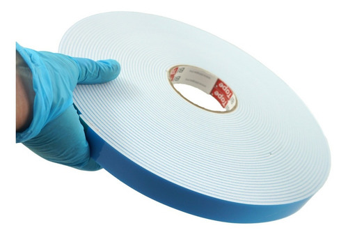 Caja De Cinta Doble Cara Espuma Blanca 3.1mm X 25mm X 22.9m Color Blanco Caja Bitape 4203b25
