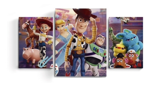 Cuadros Tripticos Infantil Toy Story 4 Buzz Lightyear Woody