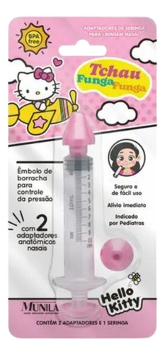 Seringa De Higiene Nasal Com Adaptadores E Êmbolo Rosa