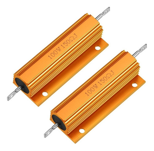 2 Resistencias De Carcasa De Aluminio 100w 150 Ohm Bobinadas