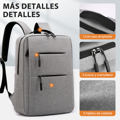 Mochila Para Laptop 15.6 Impermeable Con Usb - Backpack Mochila Negra 25l Multifunción, Estilo Casual/profesional Para Oficina, Universidad O Viaje Color Azul