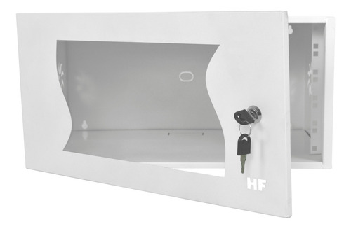Mini Rack Dvr 5u Parede Porta Visor Acrilico Branco