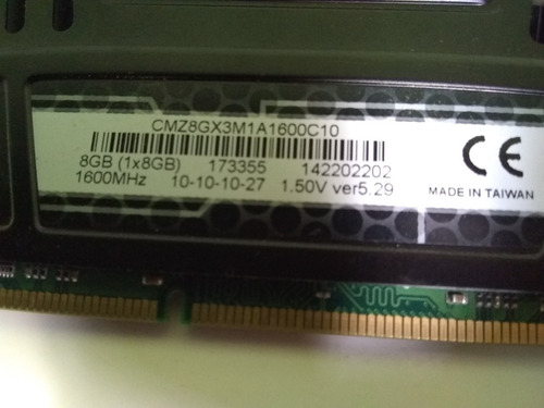 Imagem 1 de 7 de Memória Corsair Vengeance Ddr3 16gb (2x8gb) 1600mhz