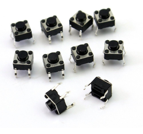 Micro Switch Tactil 1 Pulso 4 Pin Dip 6*6*5 Mm X 20un