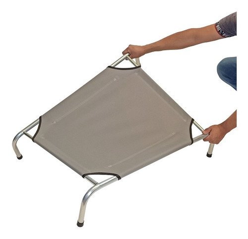 Catre Cama Elevada Desarmable Para Mascota Raza Mediana Color Gris