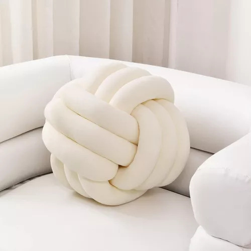 ( Ct Almohada Felpa Con Forma Bola Nudo Suave, Cojín