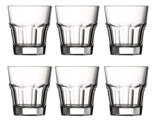 Set X6 Vaso Vidrio Whisky Casablanca Pasabahce 245cc