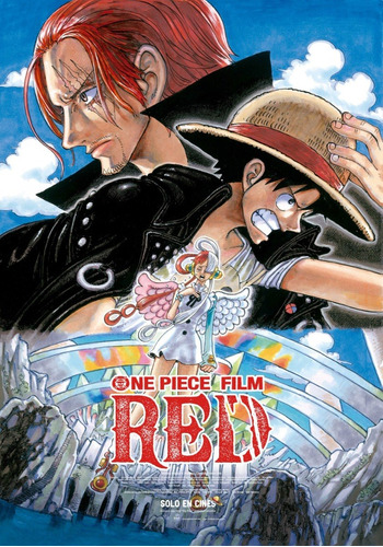 Poster One Piece Anime Luffy Film Red 50x70cm