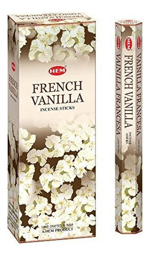 Hem French Vanilla Incienso, 120 Palillos De La Caja