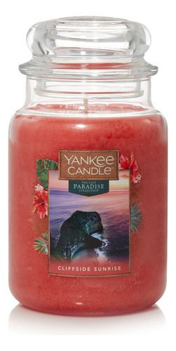 Vela Aromática Yankee Candle Jar Large Color Naranja Fragancia Cliffside Sunrise