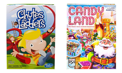 Juego De Chutes & Ladders + Candy Land Game Paquete De 2 Jue