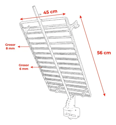 Asador Fogonero Bjorn 80 Cm De Diametro