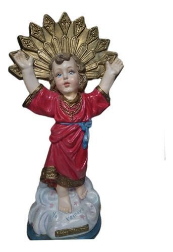 Divino Niño Jesús De 40 Cm Yeso Rojo