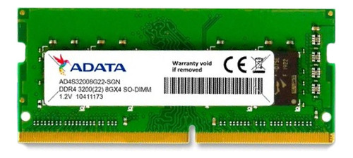 Memoria Ram Notebook Adata Ddr4 8gb 3200mhz So-dimm