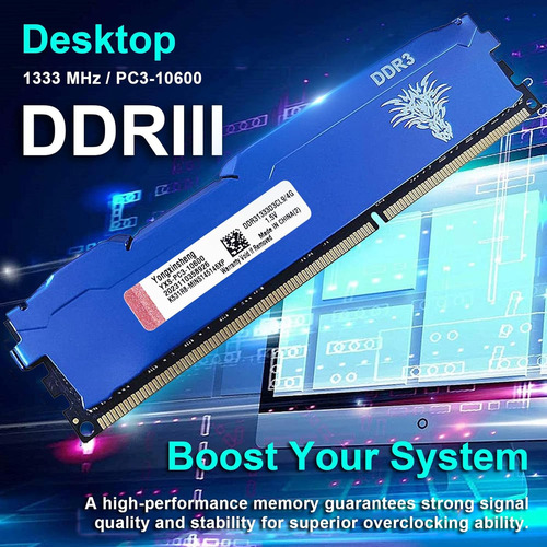 Kit Yongxinsheng Ddr3 De 8 Gb (4 Gbx2) Desktop Ram 1333 Mhz
