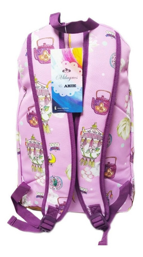 Mochila Arte Milagros Lilac Grande 42 Cm Rosario