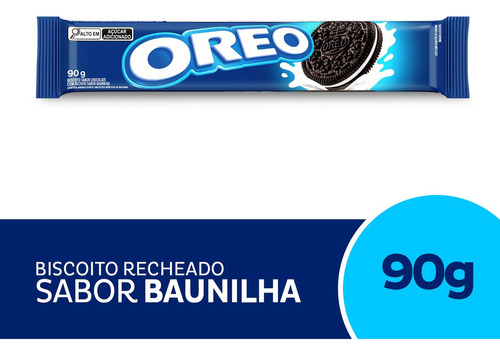 Biscoito Chocolate Recheio Baunilha Oreo Pacote 90g