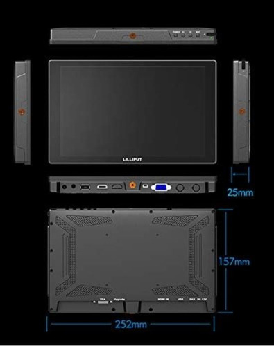 Lilliput 10.1 Ips Fhd 1000:1 Admite Tecnología 4k 30 Hz Glas