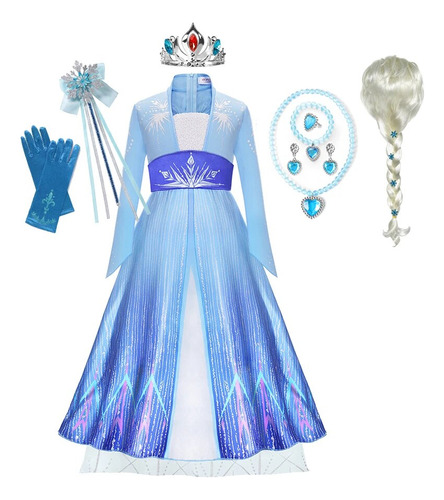 Vestido Anna Snow Queen Para Niños
