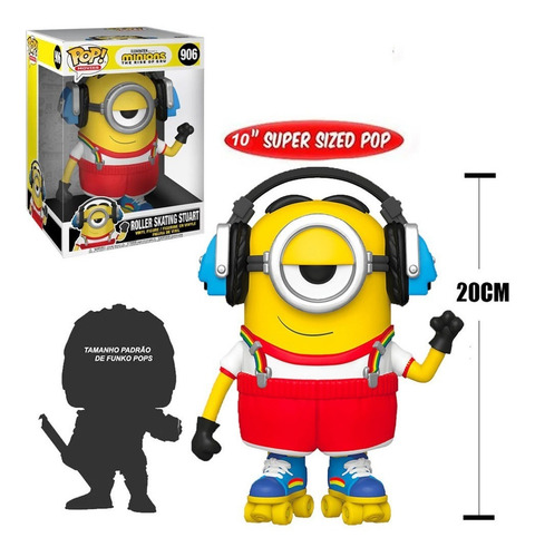 Patinaje sobre ruedas Pop Funko Minions Stuart, tamaño 10 pulgadas #906