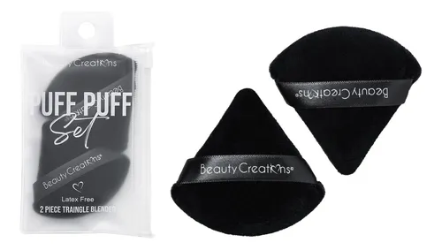 Set De 2 Esponjas Beauty Creations Puff Puff Negro Mediana