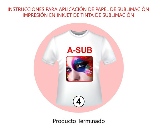 Imagen 9 de 9 de Papel De Sublimacion Secado Rapido A-sub A3 100 Hojas Remera
