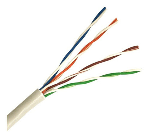 Bobina De Cable Utp Cat5e 100% Cobre 100m Blanco/interio