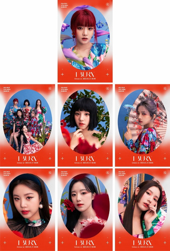 Juego 7 Posters (g)i-dle I Burn Gidle Kpop Coreano 4 Version