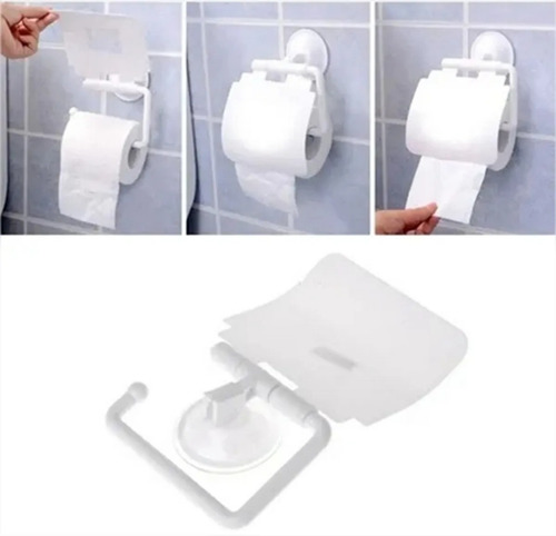 Kit Porta Toalha Saboneteira E Porta Papel Higiênico Plástic