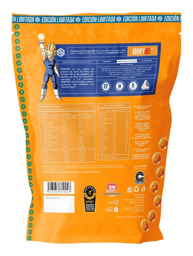Proteína Pro Whey90 Dragon Ball Z 900gr S Supplement