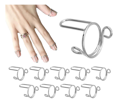 Anillo De Uñas Desmontable, Anillo Arte Uñas Ajustable Damas