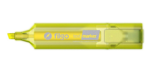 Marcador Resaltador Fluorescente Filgo Color Amarillo X Unid