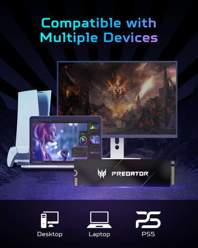 Unidad De Estado Sólido Acer Predator Gm7000 1tb 7400mb/s Nv