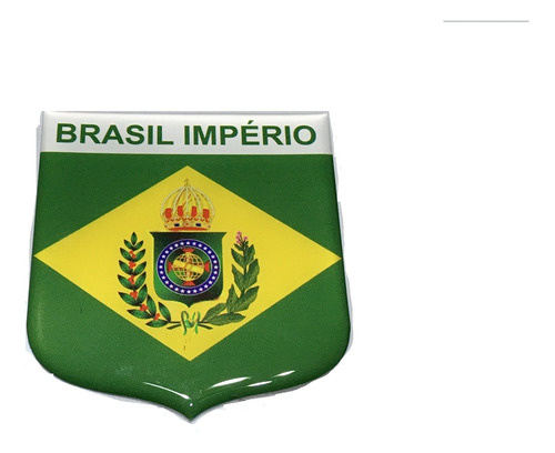 Adesivo Resinado Em Escudo Da Bandeira Do Brasil Império