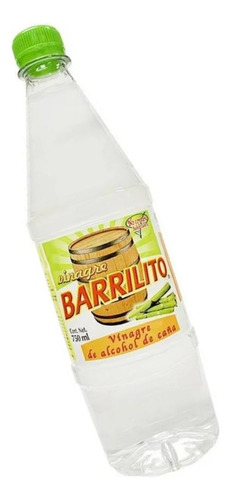 10 Pza Vinagre Blanco Barrilito 750 Ml