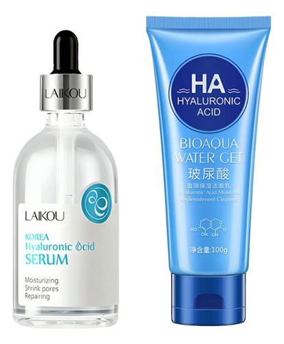 Serum Korean Acido Hialurónico + Gel Limpiador Facial Ah