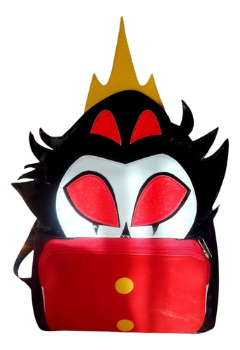 Mochila Urbana Helluva Boss Stolas Rojo Liso
