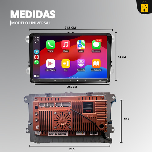 Multimídia Android Qcta Core Core 13 Qled 9'' 4gb 64gb Chip