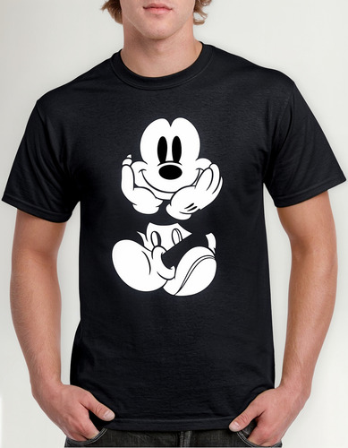 Playera - Mickey Mouse - Silueta Manos Sonriendo