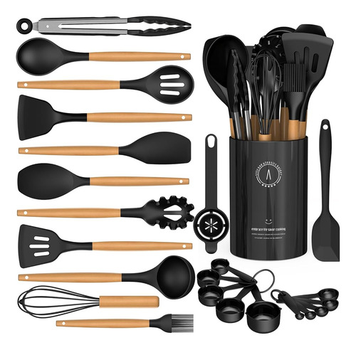 Juego De Utensilios De Cocina De Silicona Antiadherente 13 P