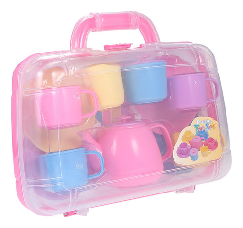 Juego De Fiesta De Té Montessori, Juguetes Con Funda Rosa