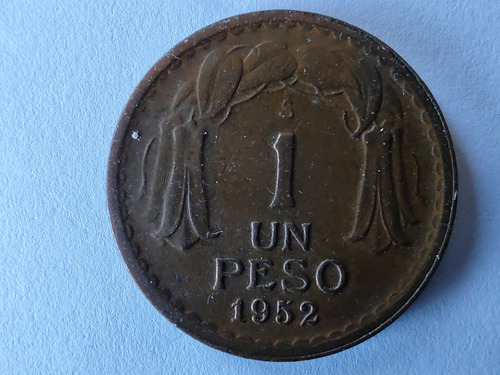 Moneda Chile 1 Peso 1952 Cobre Xf(x1025