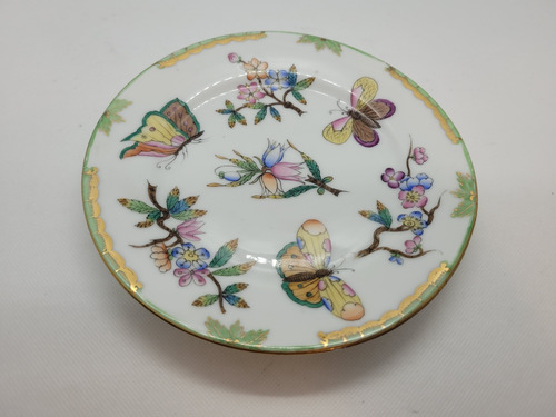 Antiguo Plato De Porcelana Pintado A Mano