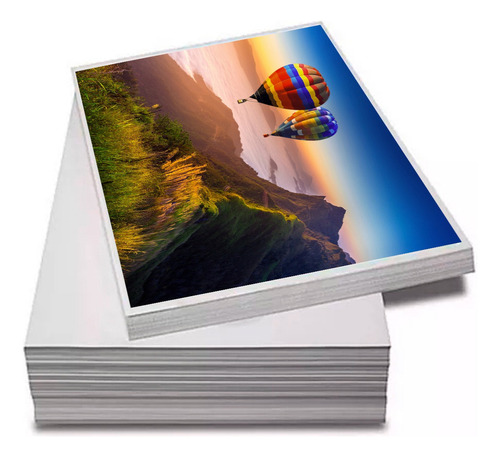 Papel Fotográfico Adesivo A3 Glossy 130g 20 Folhas Premium Cor Branco