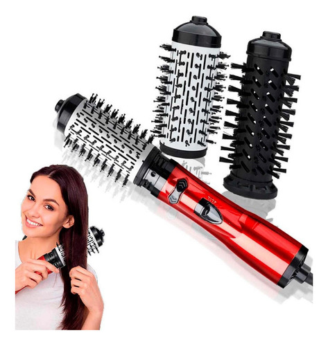 Escova Rotativa 2 Em 1 Profissional Alisadora Cabelo