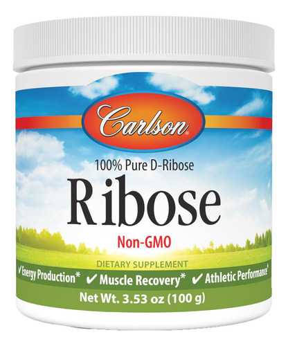Carlson Labs Ribosa Ribose 100% Pura En Polvo 100 Gr Sabor Sin Sabor