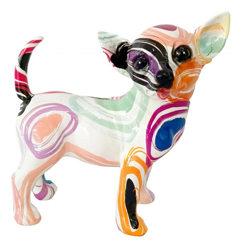 Figura De Perro Con Estatua De Chihuahua Con Diseño De Grafi